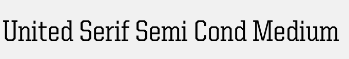 United Serif Semi Cond Medium